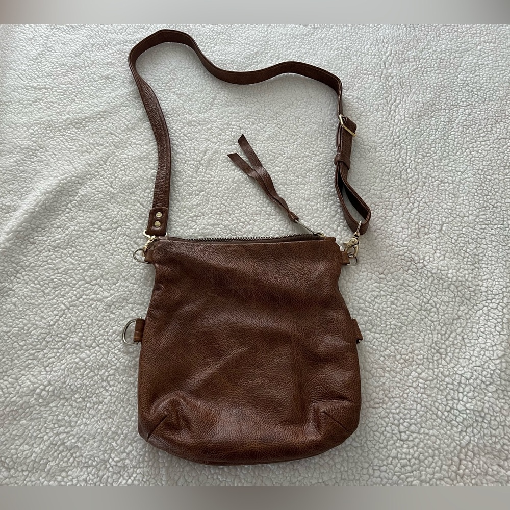 Genuine Leather Crossbody Foldover satchel. Daylin Skye Designs.